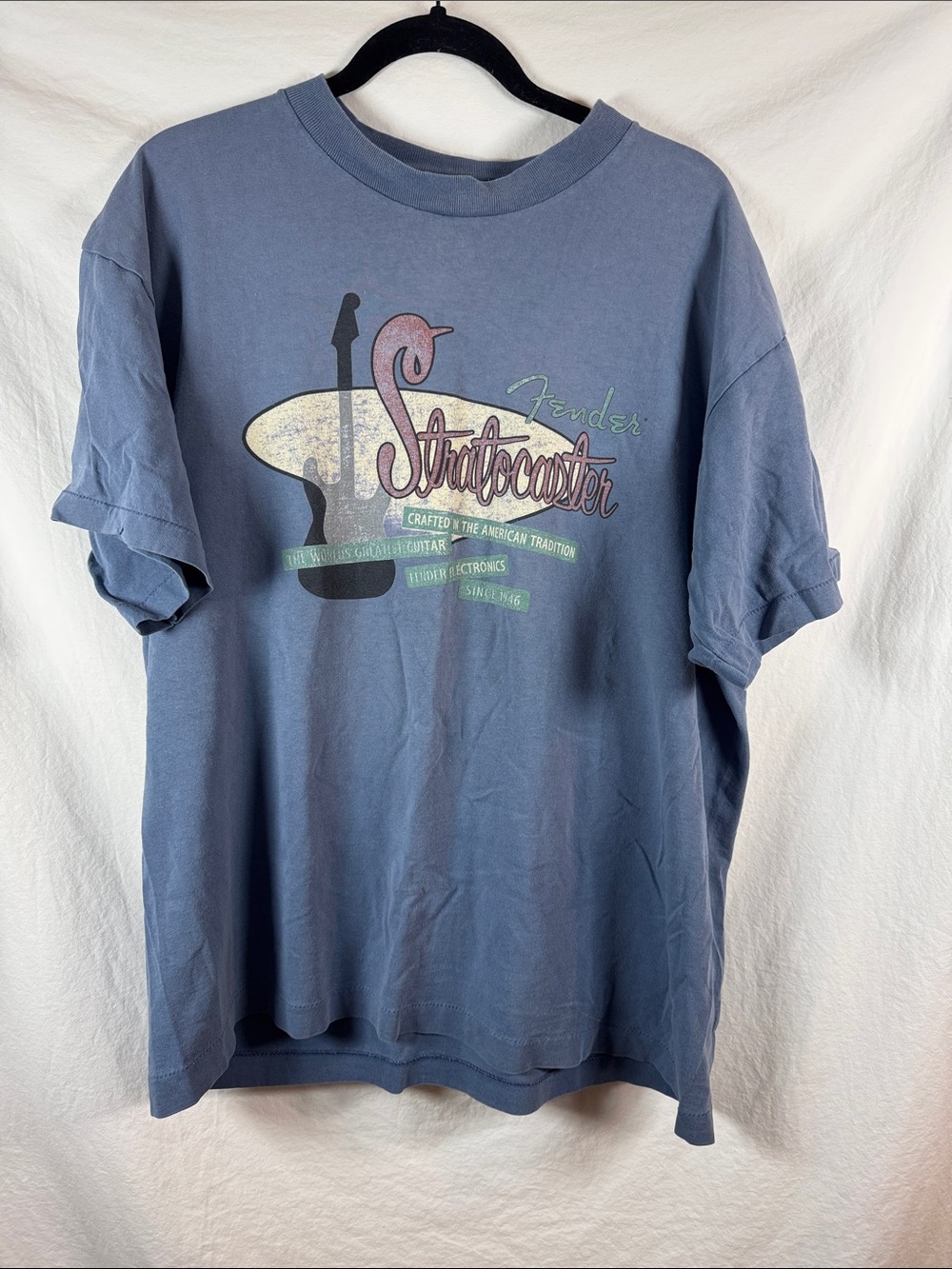 Vintage Fender Stratocaster Made In USA T Shirt XL
